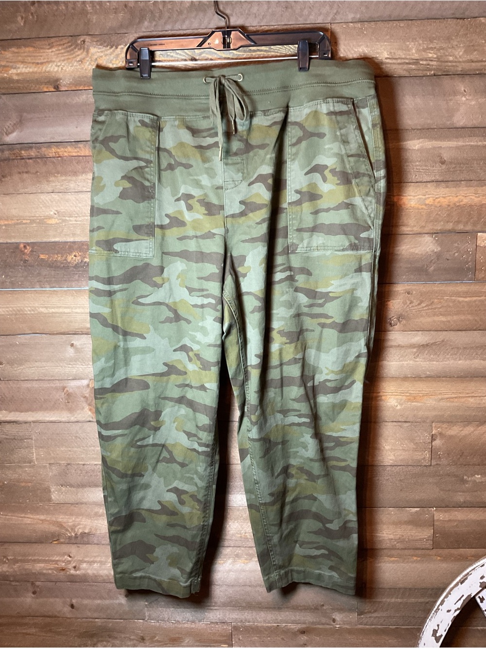 Terra & Sky Camo Camouflage Print Pull On Pants Women’s Plus Size 1X 16/18W